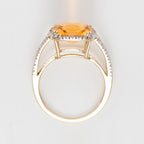 Anillo “Divino Citrino 10” Diamante 0.10Ct/32 + Citrino 3.75/1