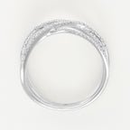Anillo “Enlazado Luminoso” – Oro Blanco 375/1000