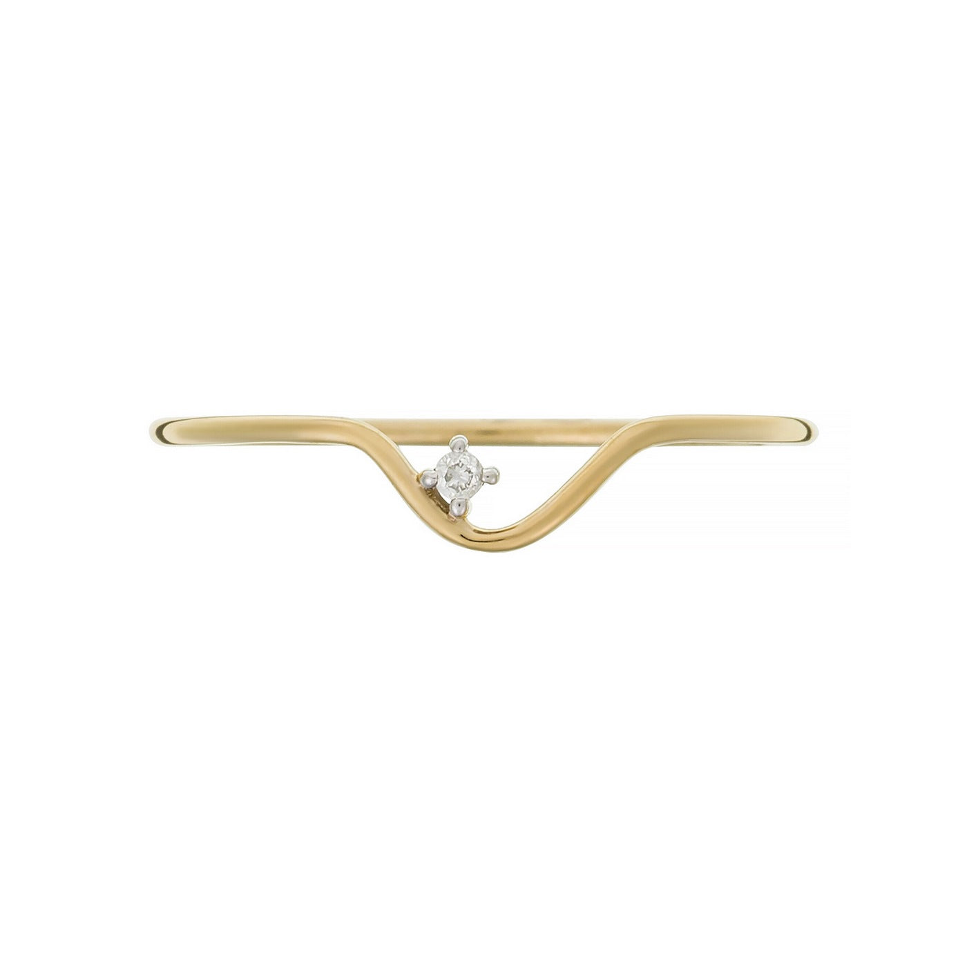 Anillo "Modesty" D0.01Ct/1 - Oro amarillo 375/1000