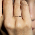 Anillo "Alianza Humildad" Diamantes 0.02Ct/5 - Oro blanco