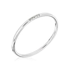 Anillo "Alianza Humildad" Diamantes 0.02Ct/5 - Oro blanco