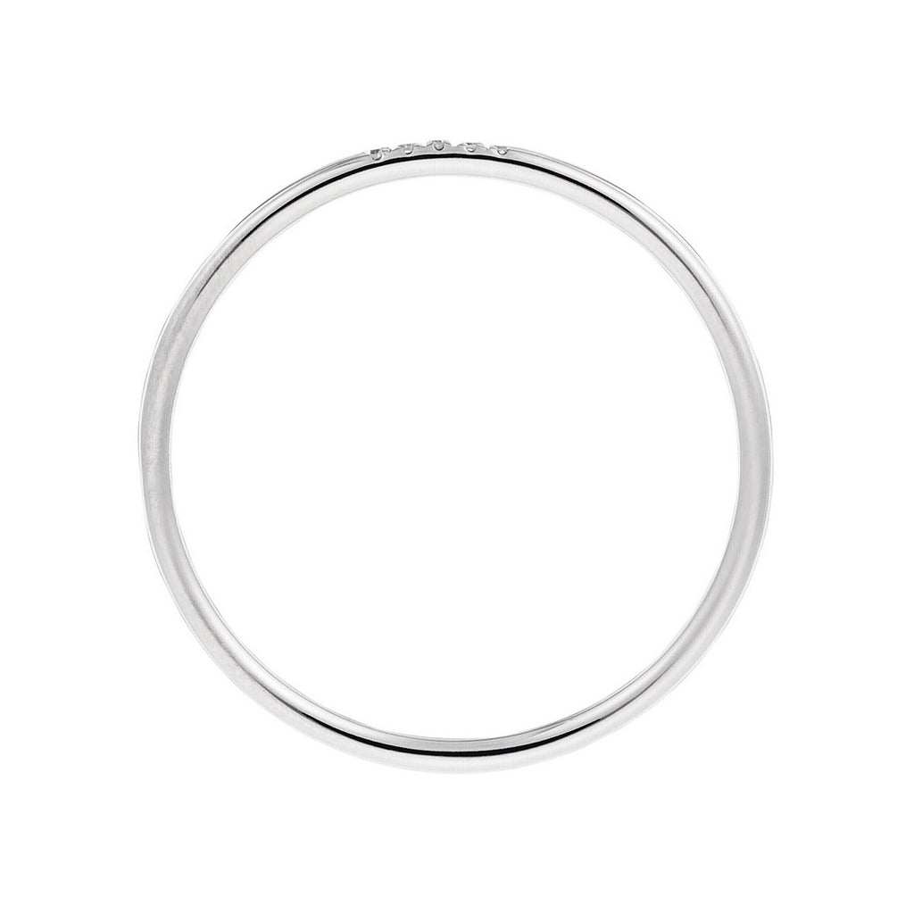 Anillo "Alianza Humildad" Diamantes 0.02Ct/5 - Oro blanco