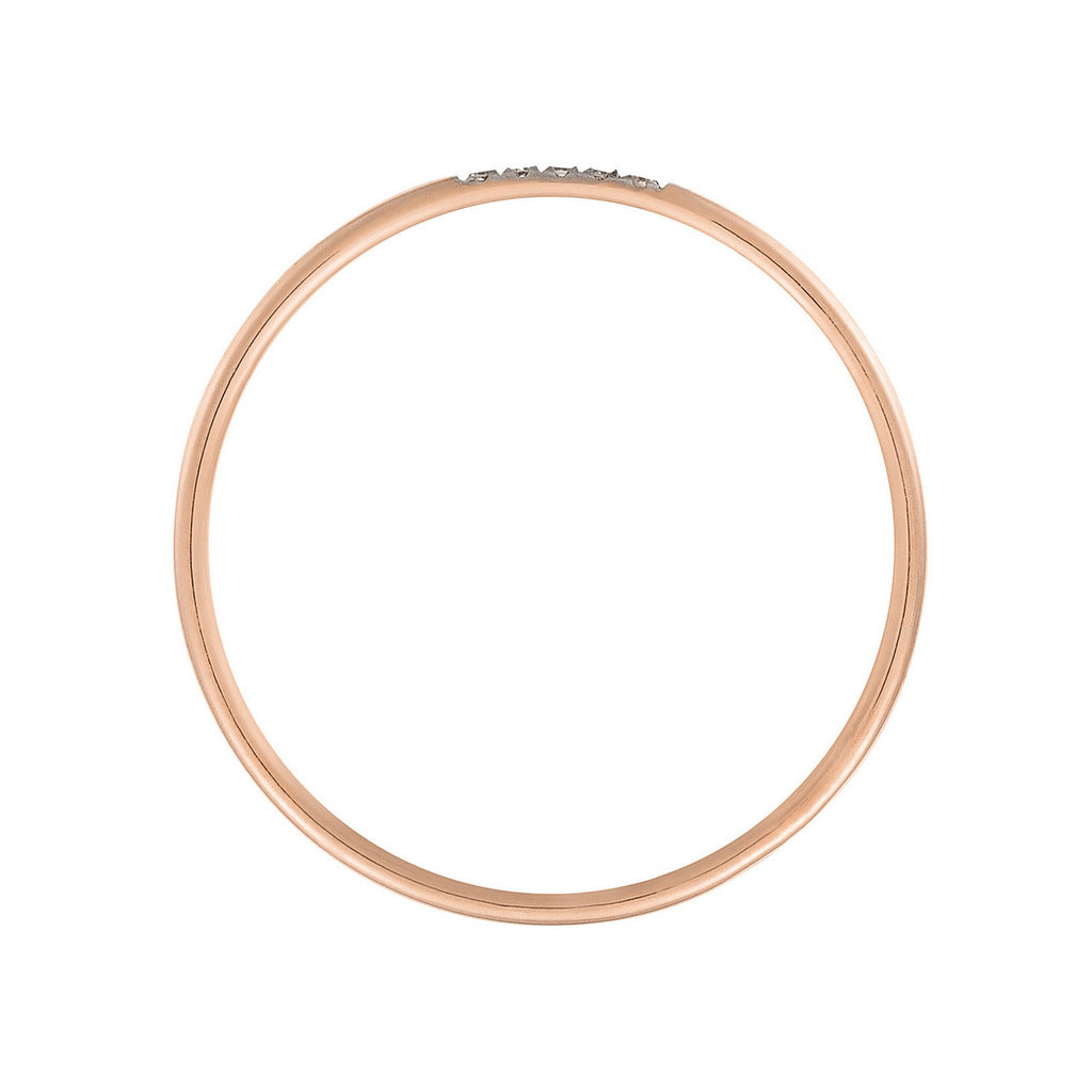 Ring "Alliance Humility" D0.02Ct/5 - 375/1000 Rose Gold