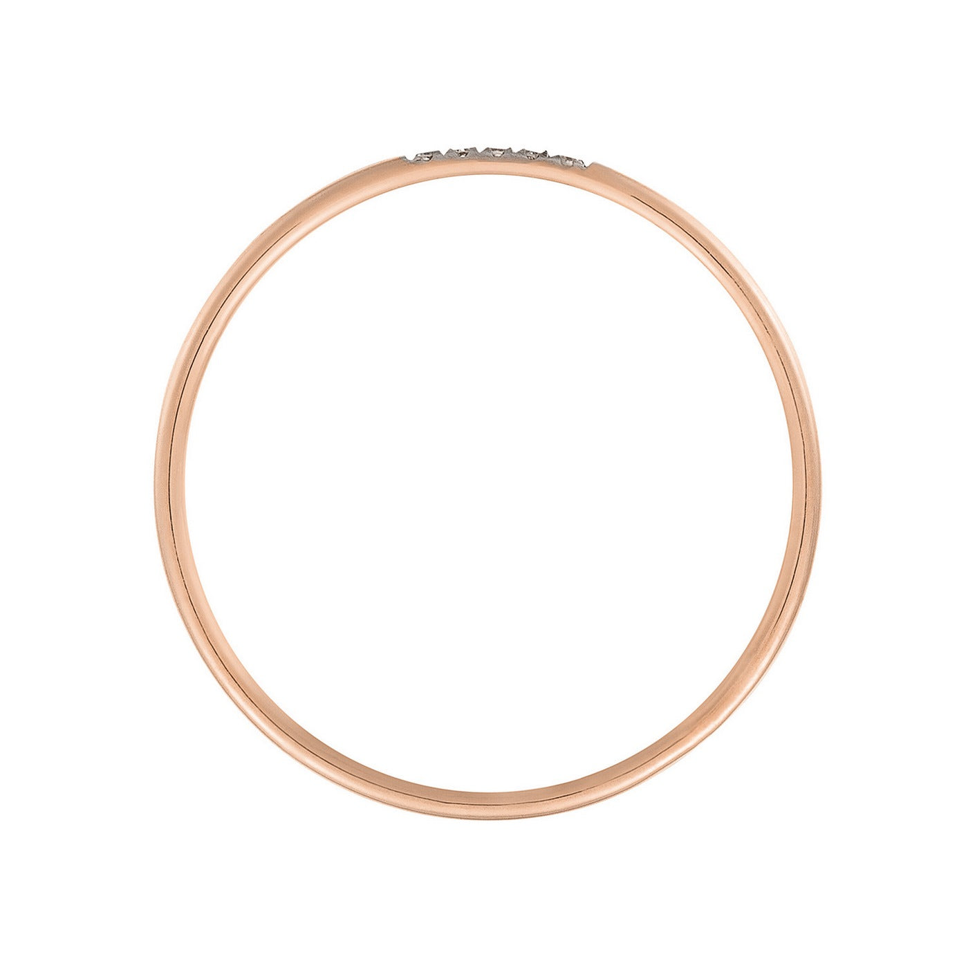 Ring "Alliance Humility" D0.02Ct/5 - 375/1000 Rose Gold