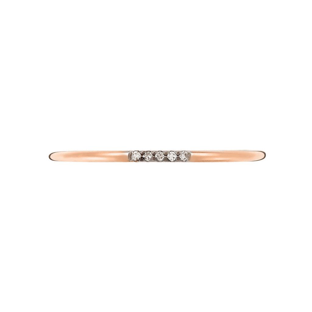 Ring "Alliance Humility" D0.02Ct/5 - 375/1000 Rose Gold