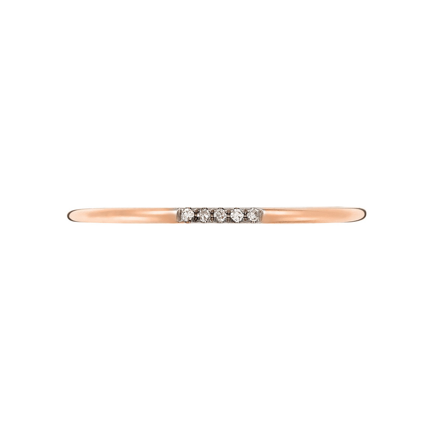 Ring "Alliance Humility" D0.02Ct/5 - 375/1000 Rose Gold