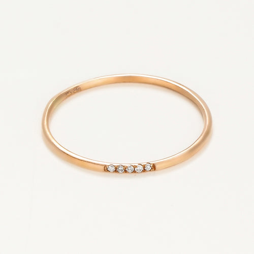 “Alliance Humility” Ring Diamonds 0.02Ct/5 – Rose Gold