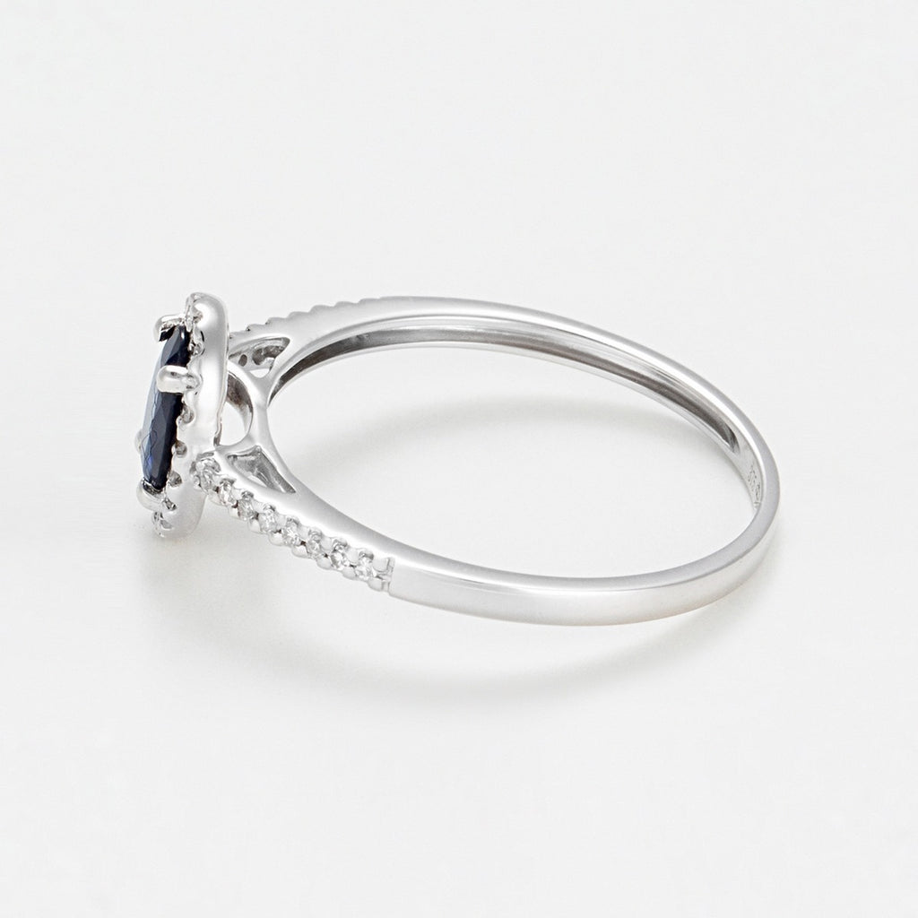 “Royal Blue” Ring Diamonds 0.1/32 Sapphire 0.74/1 – White Gold