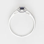“Royal Blue” Ring Diamonds 0.1/32 Sapphire 0.74/1 – White Gold