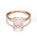 "Unique Quartz" Ring Rose Quartz 2.10Ct/1 - 375/1000 Rose Gold