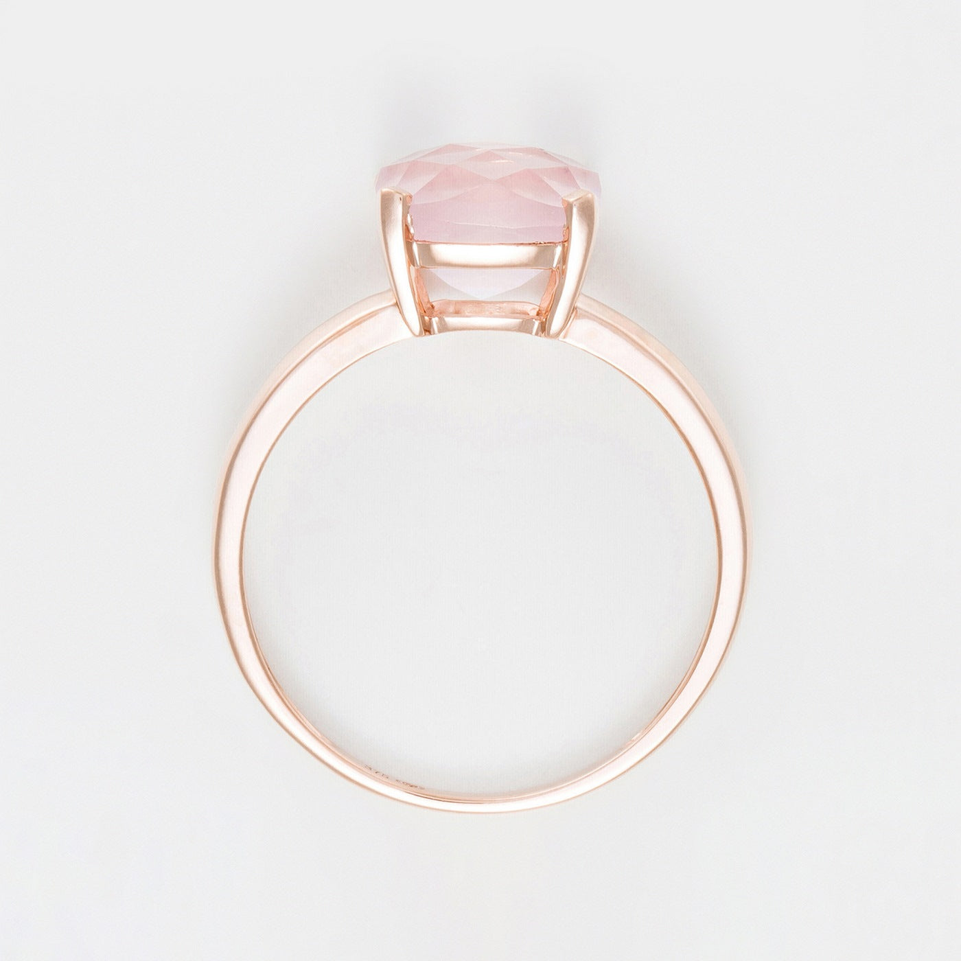 Anillo "Cuarzo Único" Cuarzo Rosa 2.10Ct/1 - Oro Rosa 375/1000