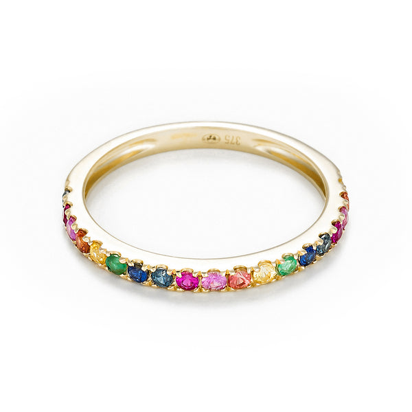 “Colorful Love” Ring – 375/1000 Yellow Gold