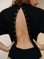 Body negro brillante | Prêt-à-porter | Noo