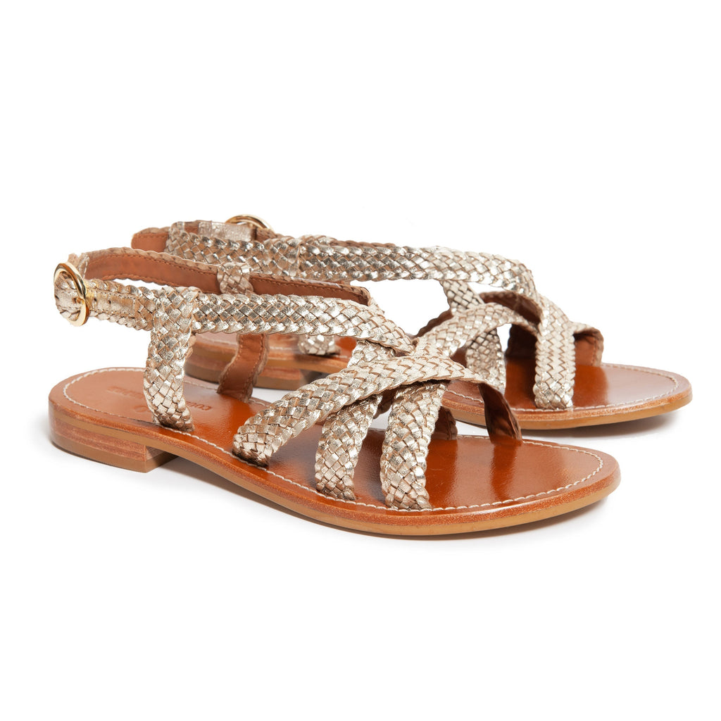 Couleur Pourpre - Bondo Sandals - Gold