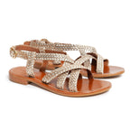 Couleur Pourpre - Bondo Sandals - Gold