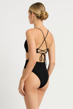 Maillot Selena Crop - Yaz, Kiana - Black Eco