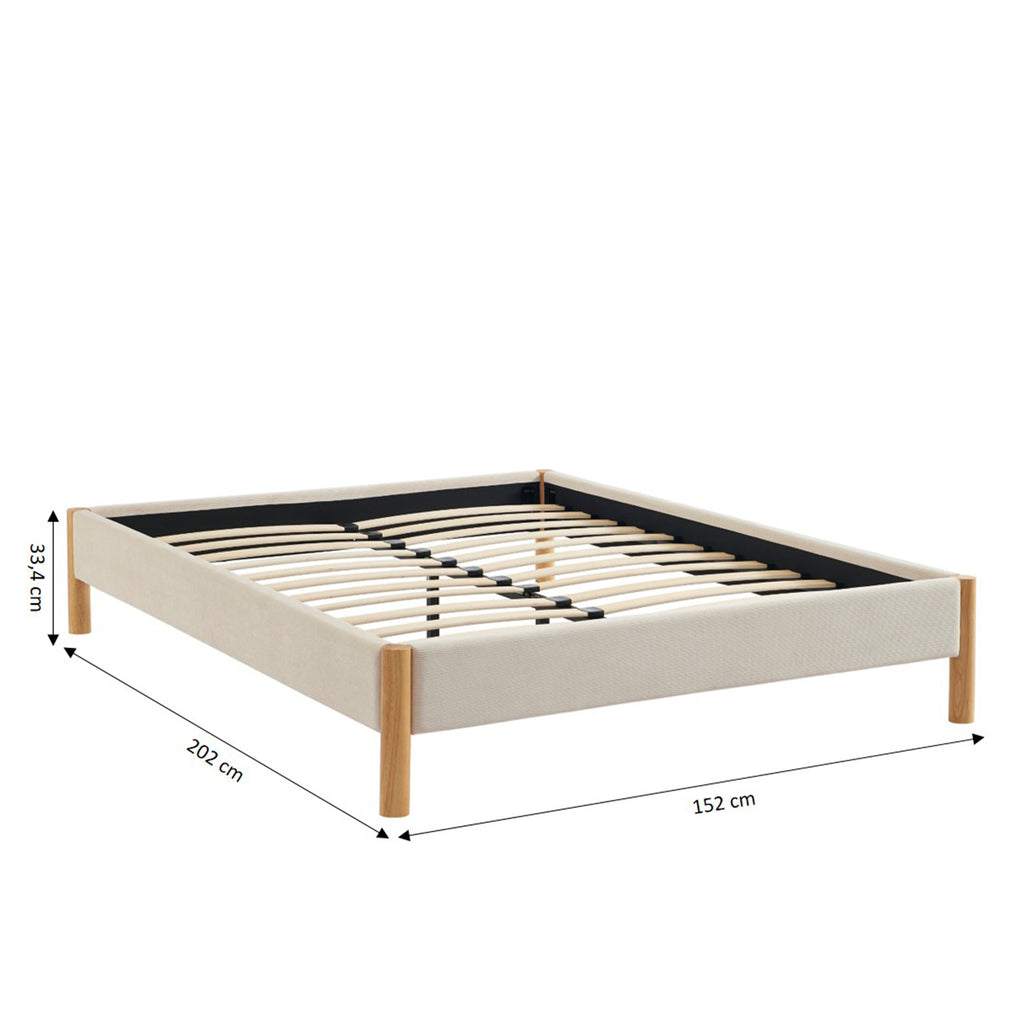 Bowi - Seng - Beige fløjl