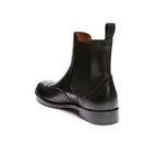 Botines Chelsea Con Puntera Vegetal - Negro - Hombre