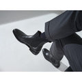 Botines Chelsea Con Puntera Vegetal - Negro - Hombre