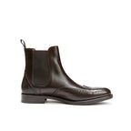 Botines Chelsea con puntera perforada - Marrón oscuro - Hombre