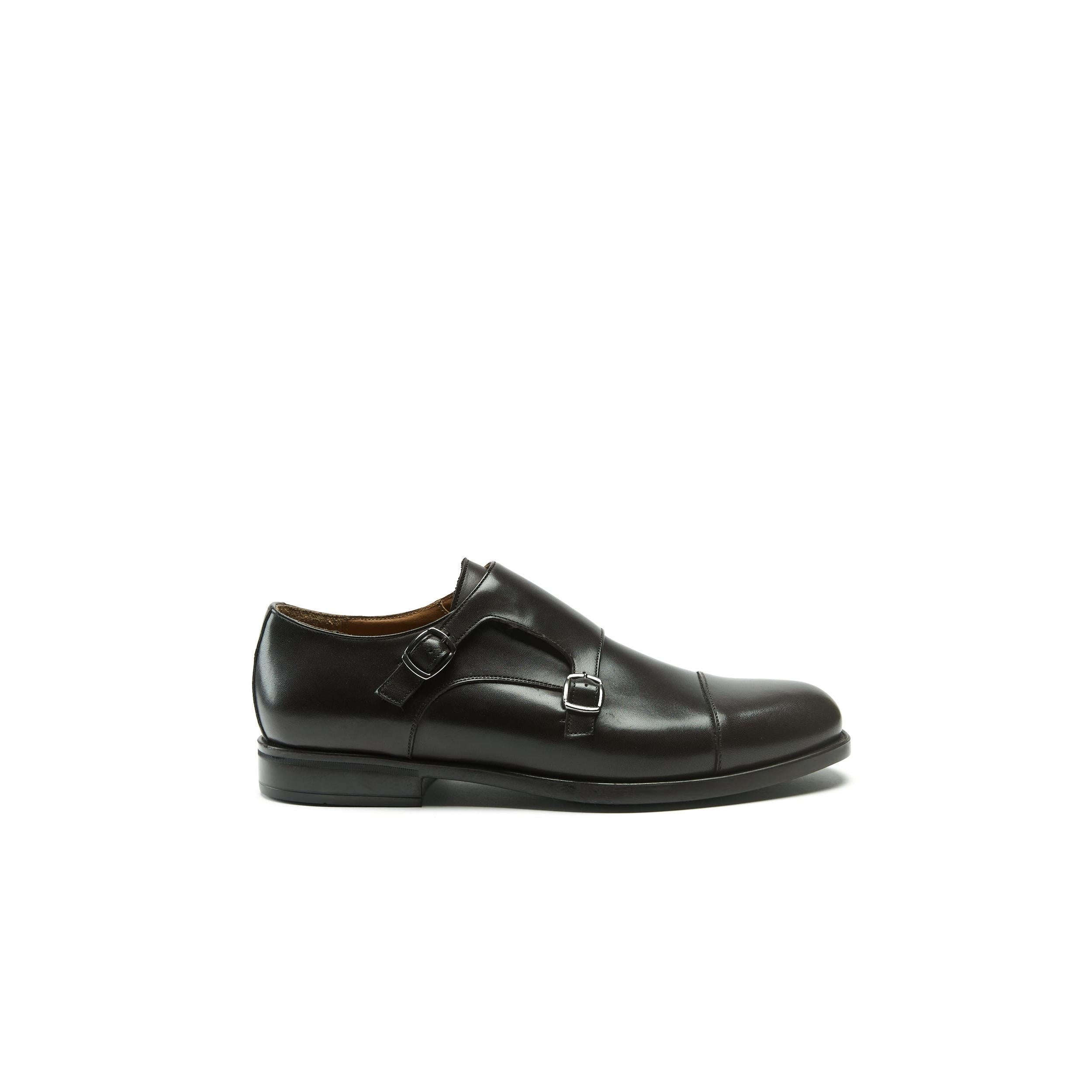 Monk Strap de punta recta - Marrón oscuro - Hombre