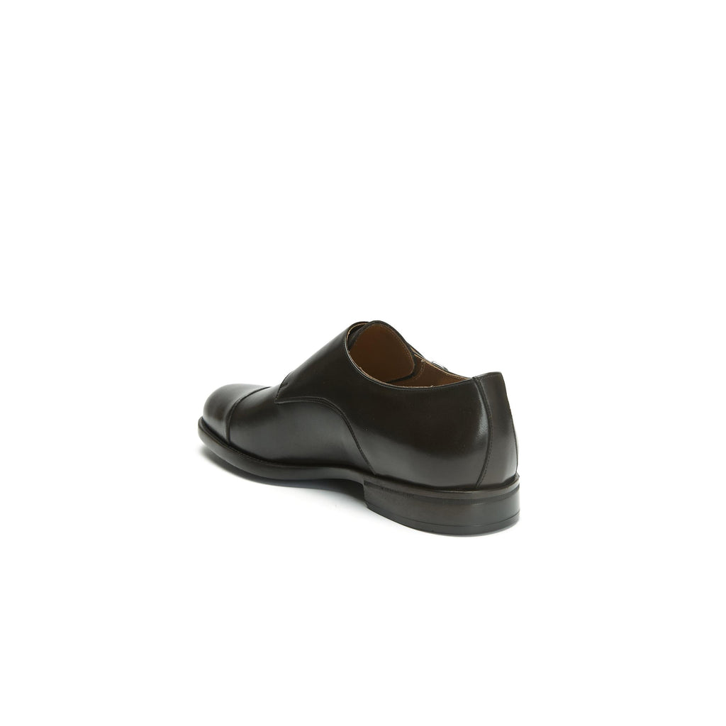 Monk Strap de punta recta - Marrón oscuro - Hombre