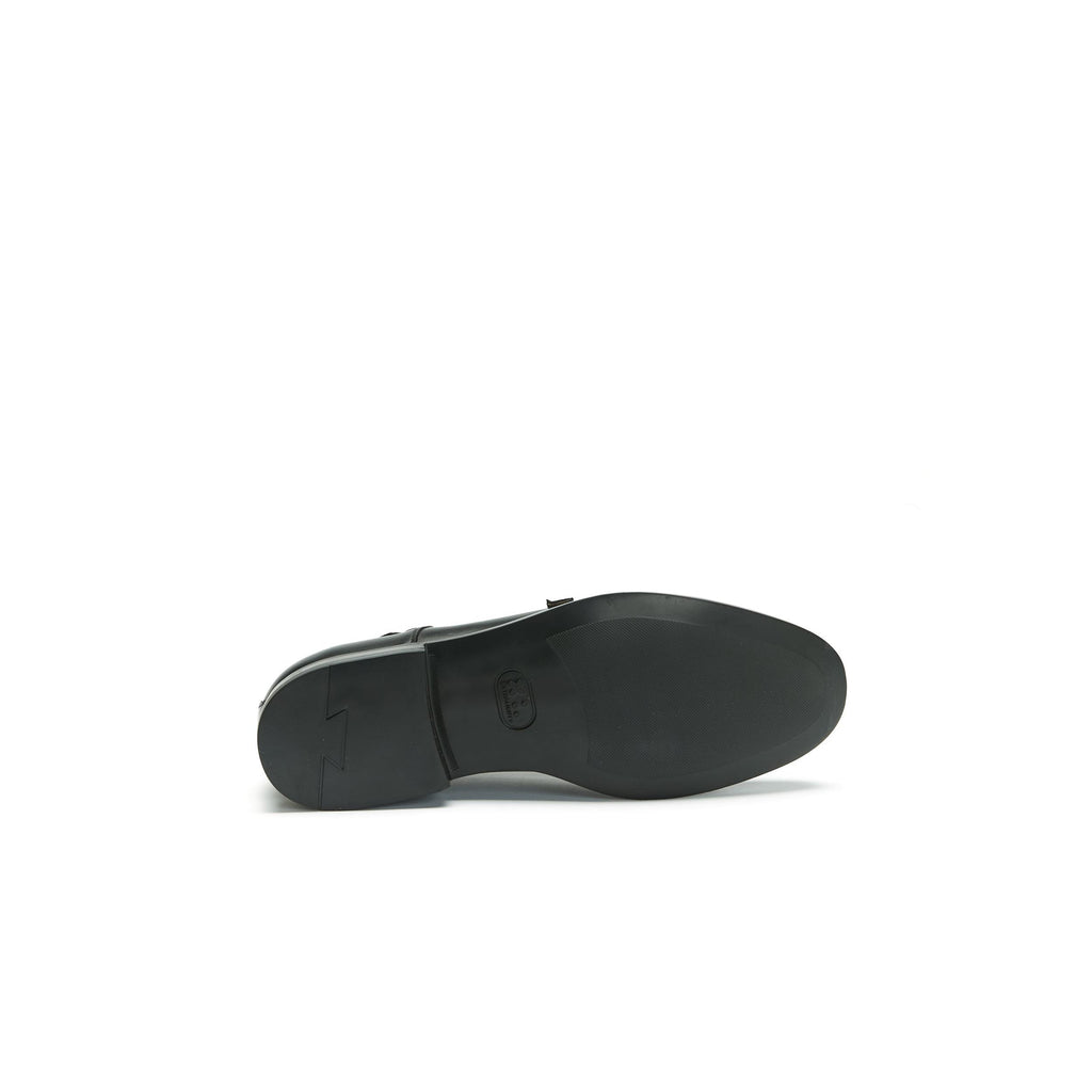 Monk Strap de punta recta - Marrón oscuro - Hombre