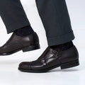 Monk Strap de punta recta - Marrón oscuro - Hombre