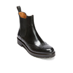 Chelsea Boots with Brogue Toe - Black - Women
