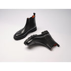 Chelsea Boots with Brogue Toe - Black - Women