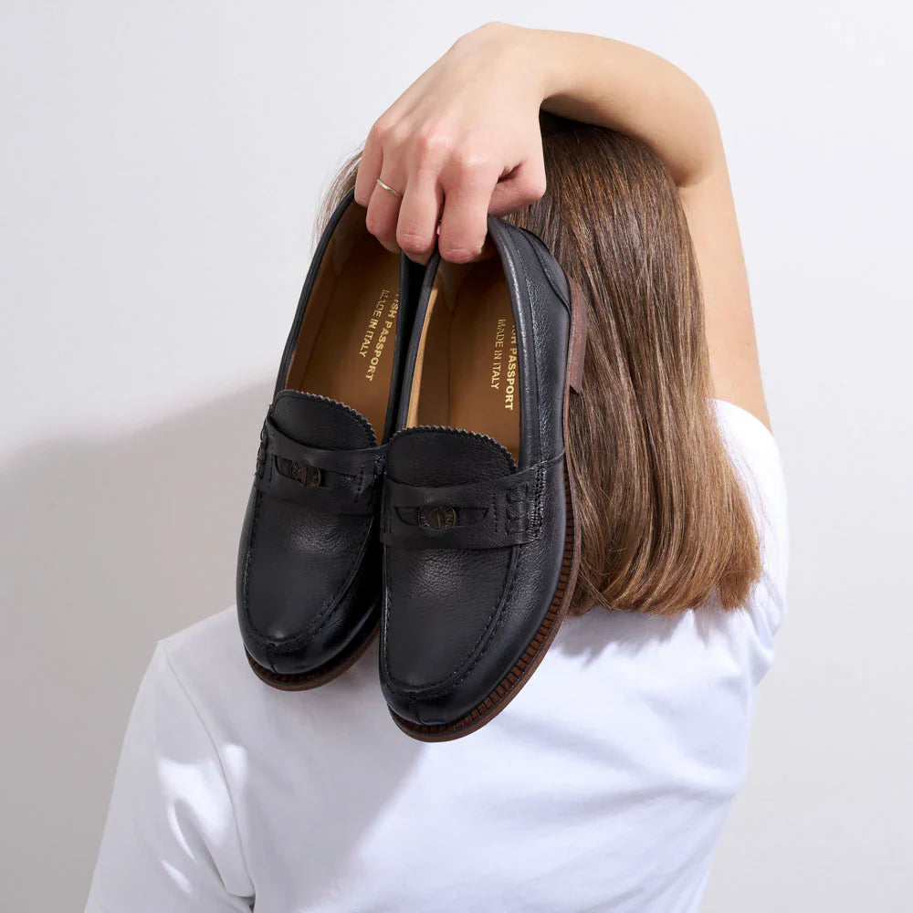 Penny Loafers - Black - Women's