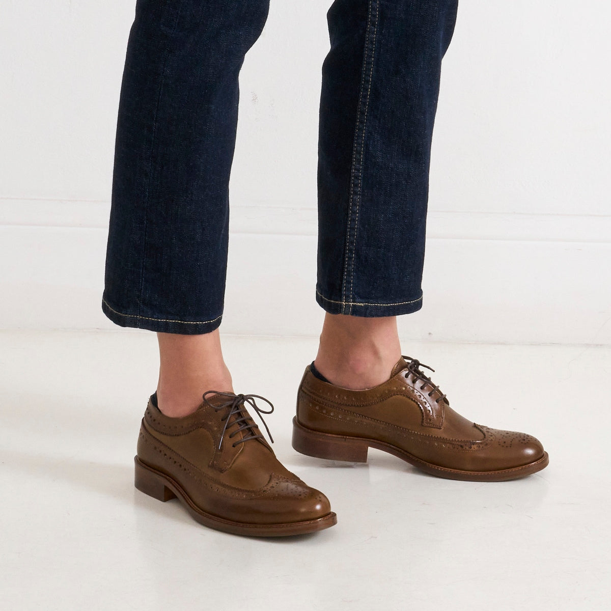 Derby À Bout Fleuri Long - Kaki - Femme