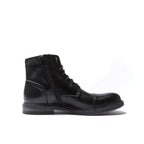 Botines Derby De Puntera Recta - Negro - Hombre