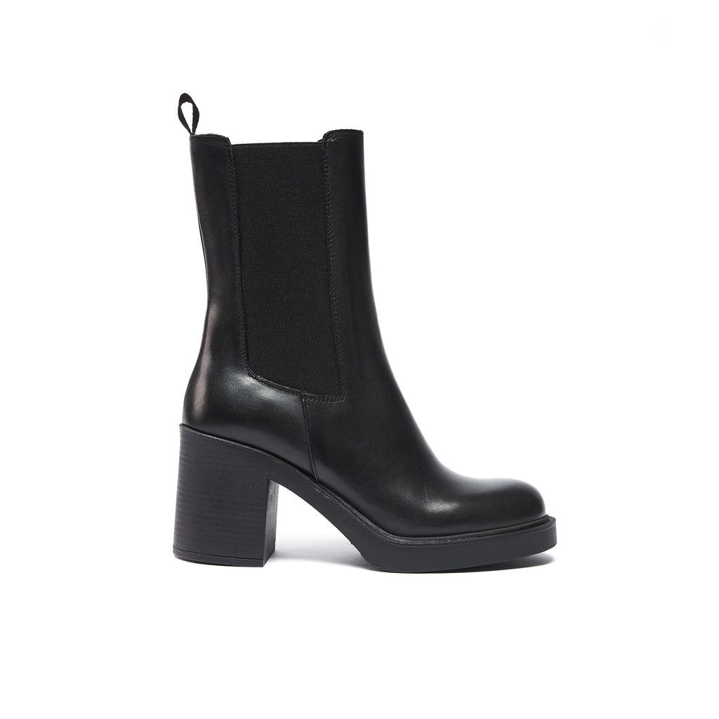 Bottines Chelsea À Talon - Noir - Femme