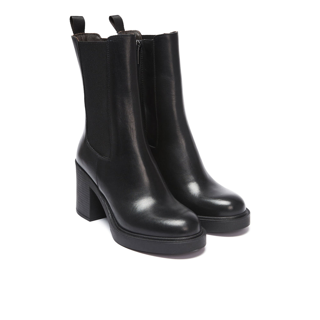 Bottines Chelsea À Talon - Noir - Femme