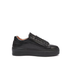 Classic Lace-Up Trainers - Black - Women