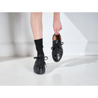 Classic Lace-Up Trainers - Black - Women