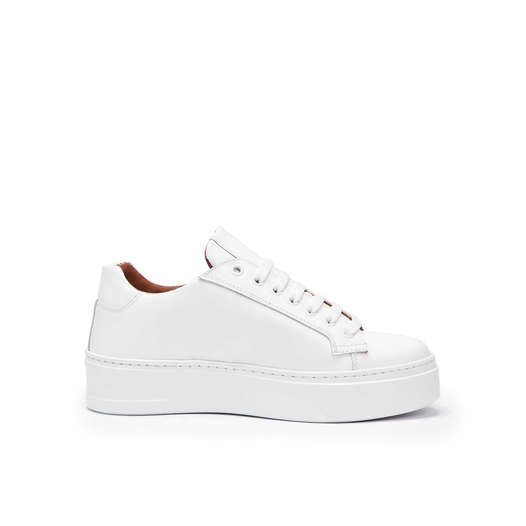Classic Lace-Up Trainers - White - Women