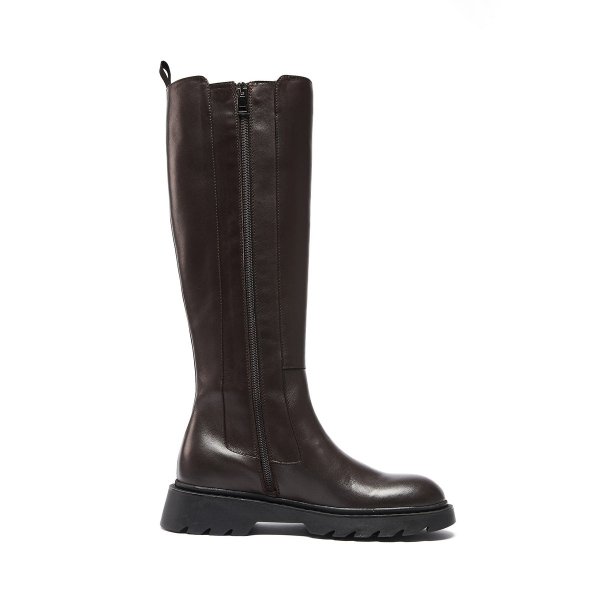 British Passport - High Boots - Dark Brown - Women