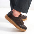 Baskets Classiques À Lacets - Marron Foncé - Homme