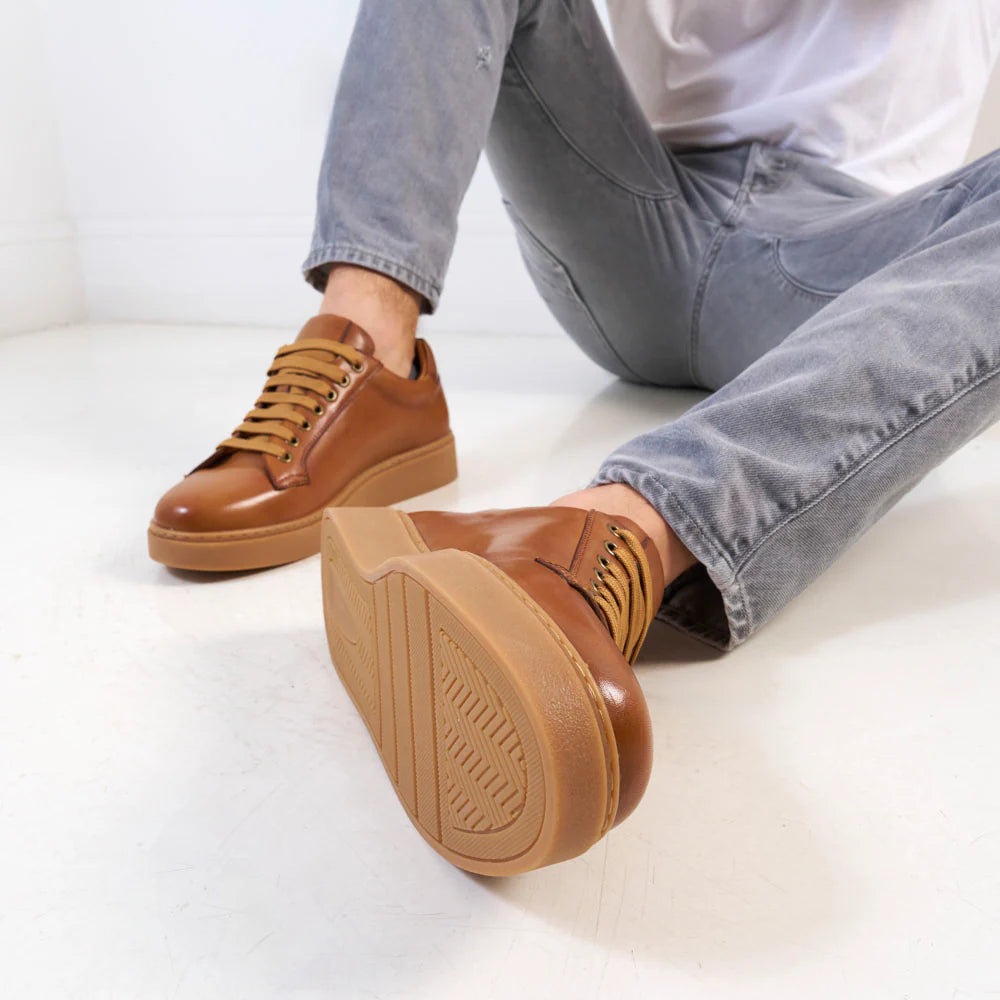 Baskets Classiques À Lacets - Marron Clair - Homme