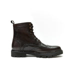 Bottines Derby À Bout Fleuri - Marron Foncé - Homme