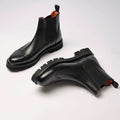 Chelsea Wingtip Ankle Boots - Black - Men