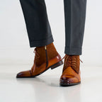 Straight Hooded Derby Boots Tan - Brown - Men