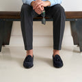 Tassel Loafers - Navy Blue - Men