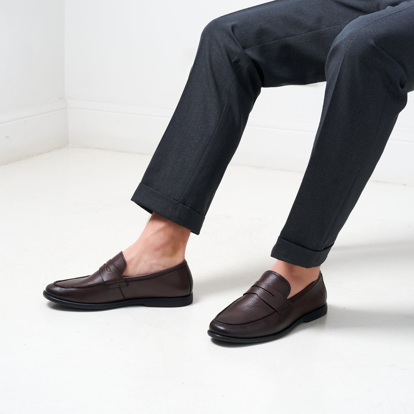 Penny Loafers - Dark Brown - Men
