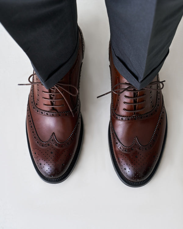 Brogue Oxfords - Dark Brown - Men