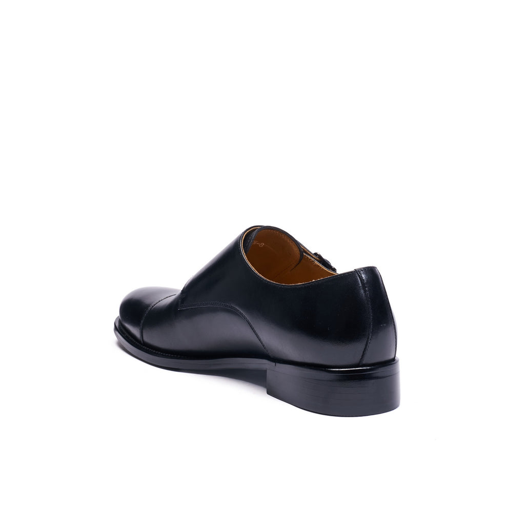 Monk Strap À Bout Droit - Noir - Homme