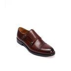 Monk Strap a punta dritta - Marrone scuro - Uomo