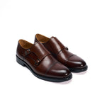 Monk Strap a punta dritta - Marrone scuro - Uomo